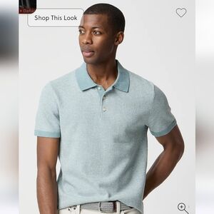 NWOT J Crew Factory Men"s Textured cotton sweater-polo Sz M Fall